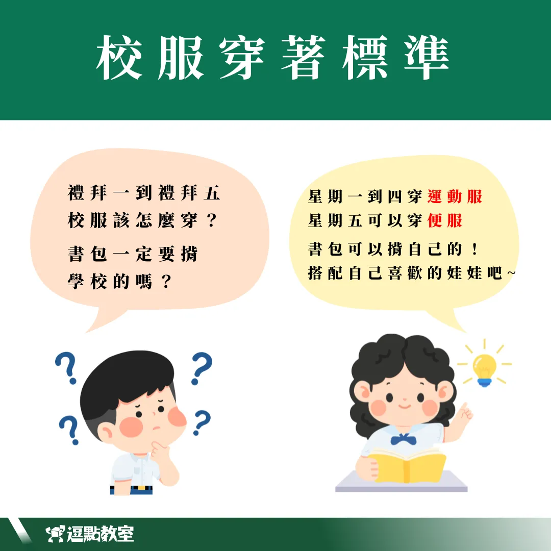 校服穿著標準 校服穿著標準