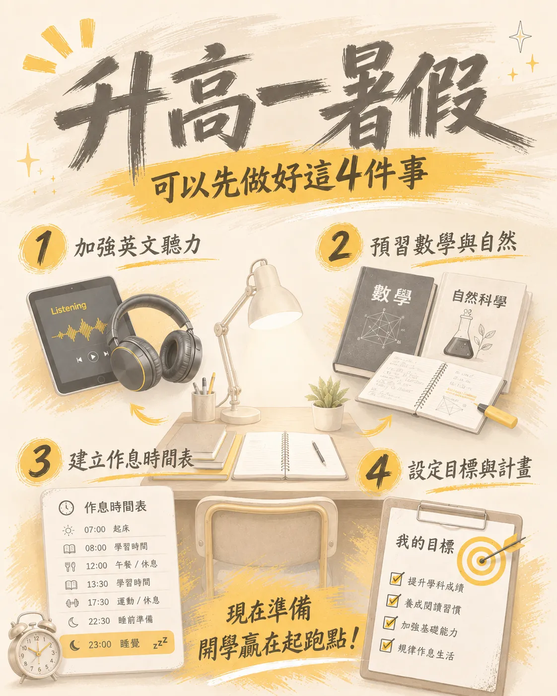 升高一暑假先做好四件事 升高一暑假先做好四件事